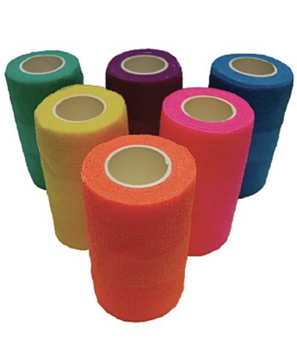 Flexible Vet Wrap Bandage 4" Wide - Assorted Colours